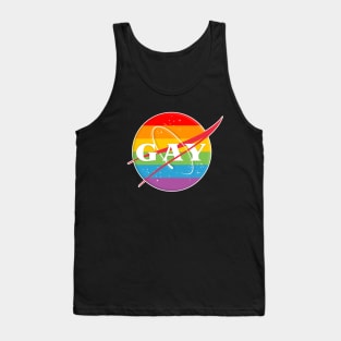 NASA/GAY Rainbow Logo Tribute/Parody Design Tank Top